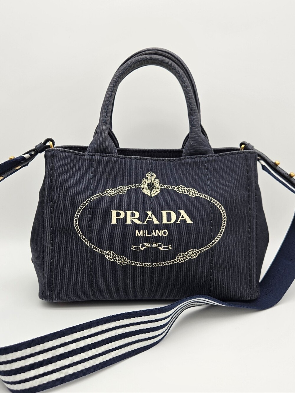 Authentic Prada Canapa Tote #4388M